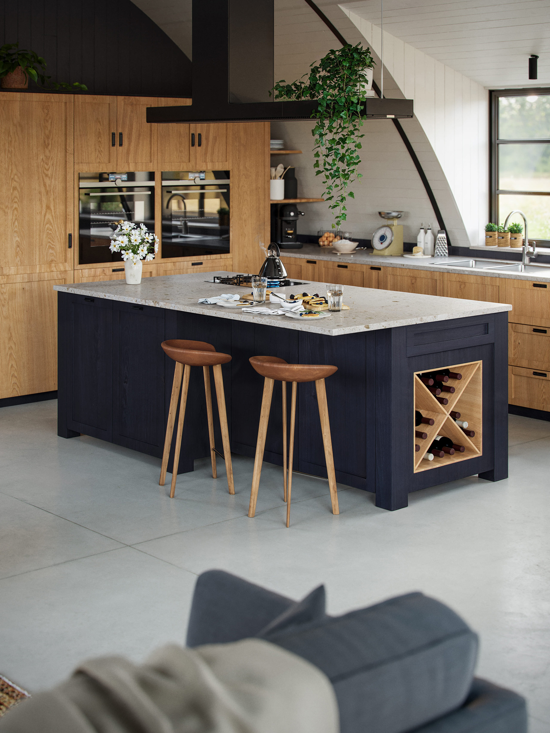 Nissen hut conversion - interiors