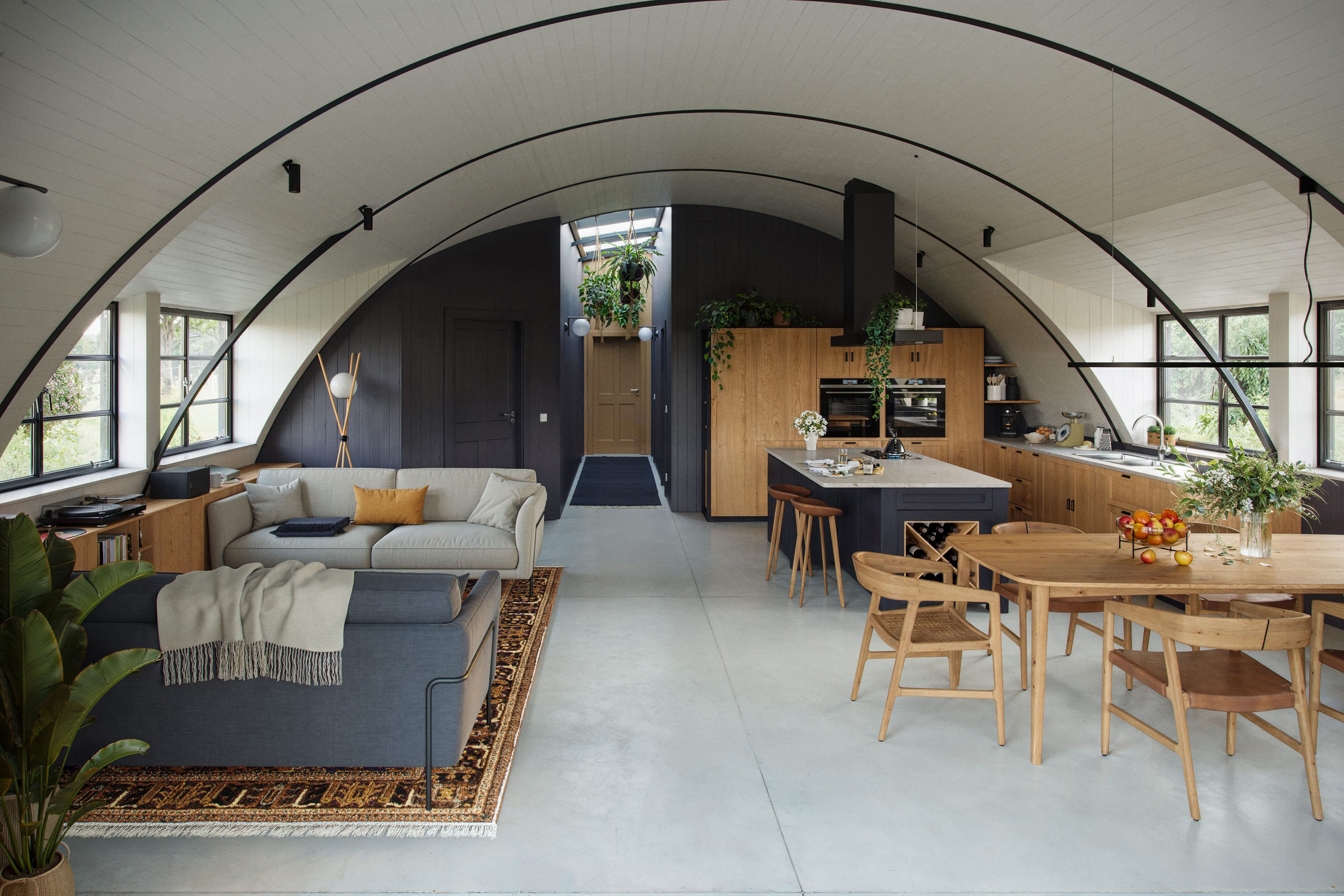Nissen hut conversion - interiors — view 1