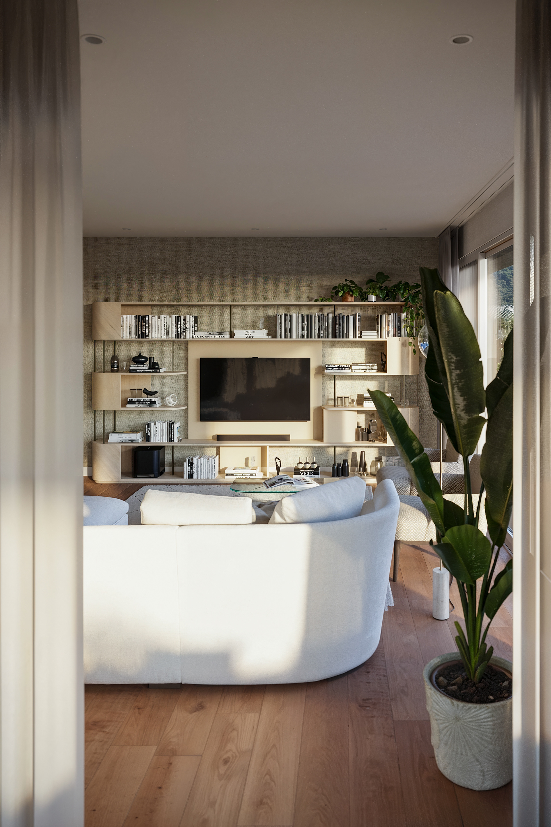 Penthouse in Lugano - living — view 3