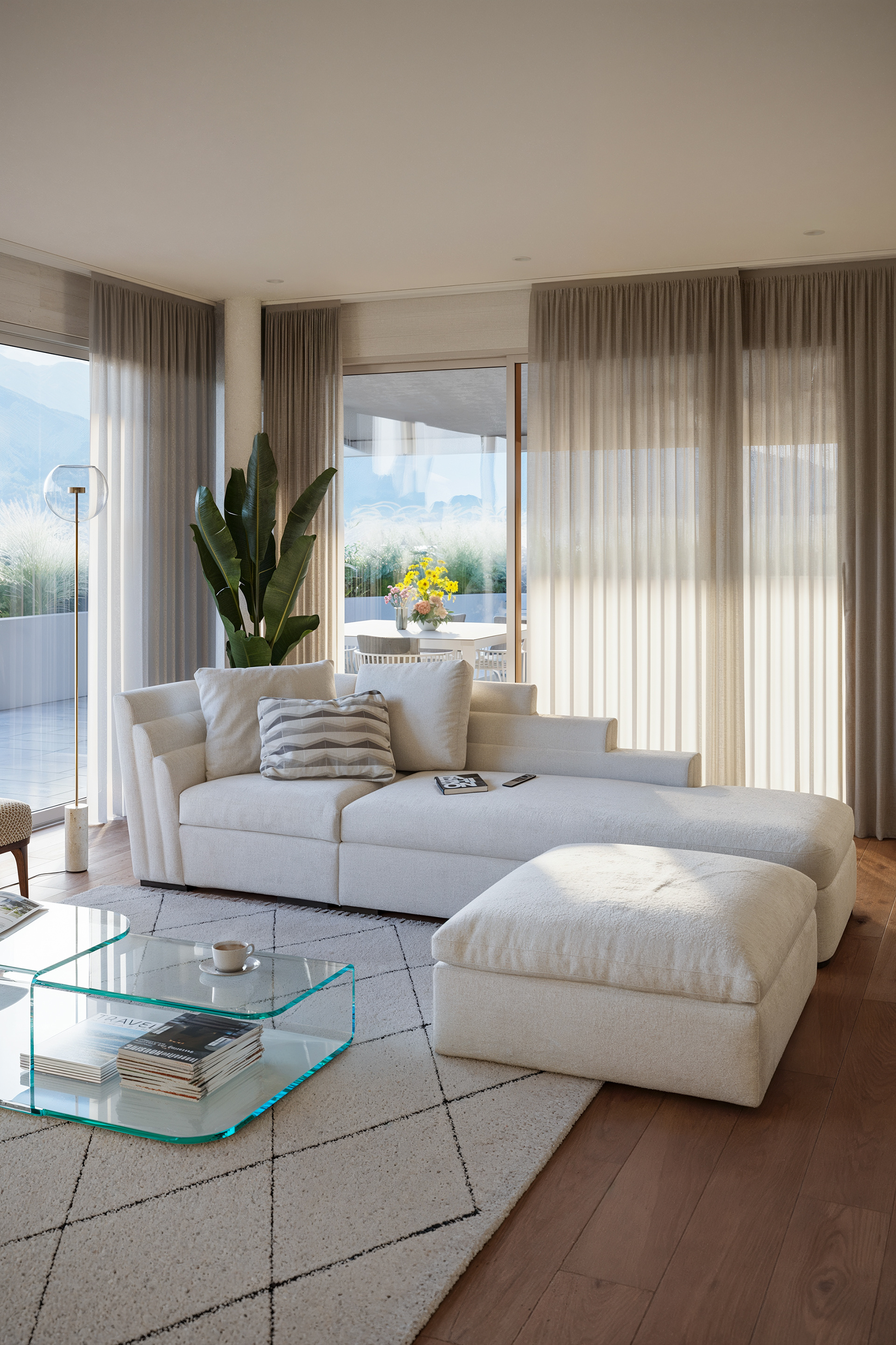 Penthouse in Lugano - living — view 2