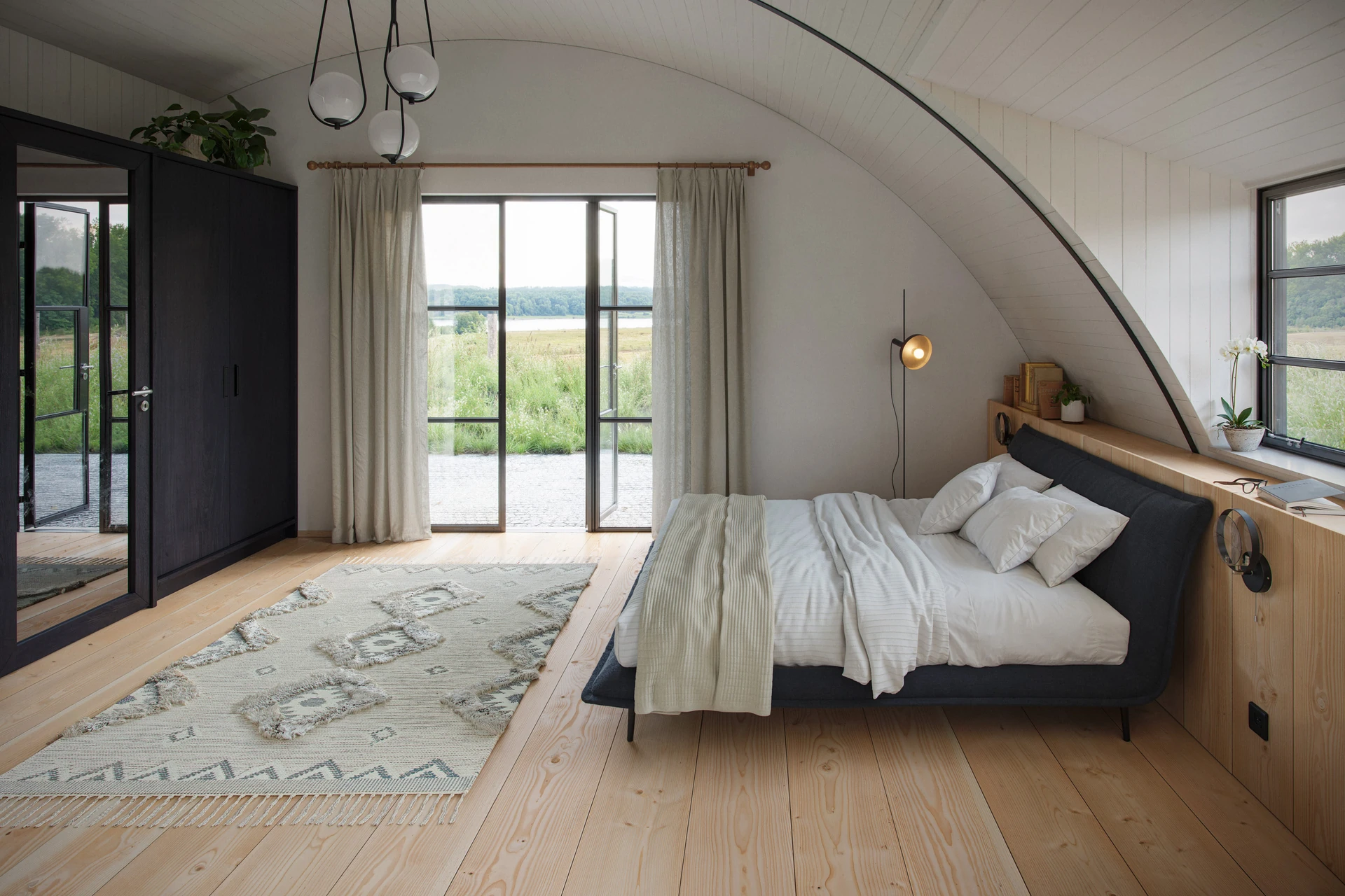 Nissen hut conversion - Bedroom and En-suite